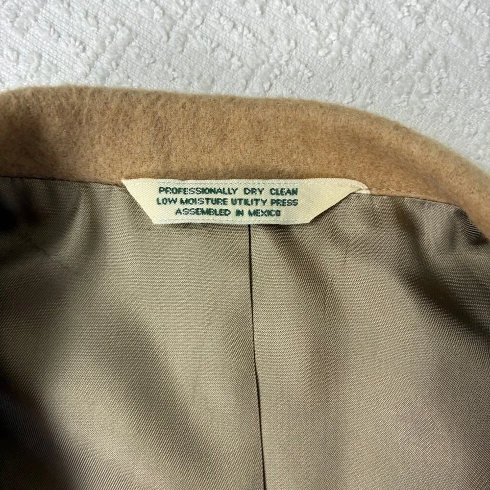 Vintage Evan-Picone 100% Camel Hair Blazer 46R Tan Two Button Sport Coat Foleys